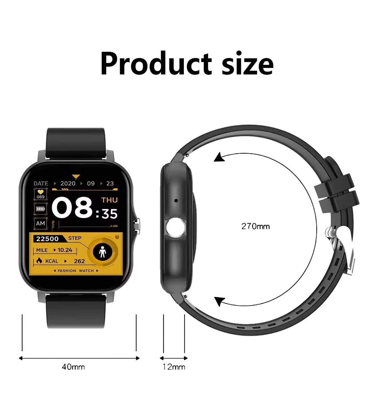 NNEOBA Smart Watch Fitness Tracker Black-2