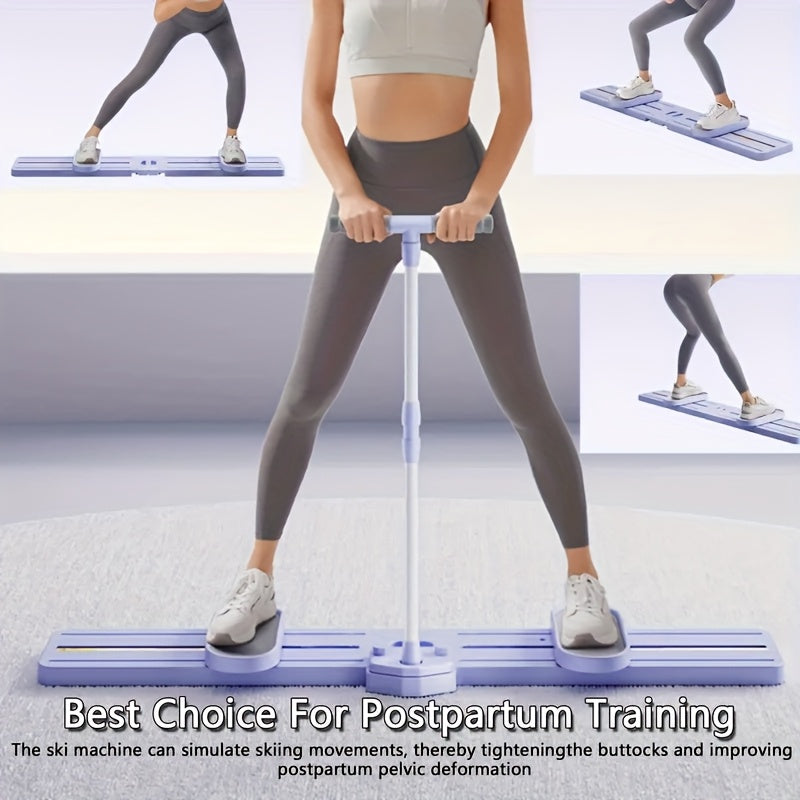 5-in-1 Fitness Core Trainer with Handles & Wheels-2